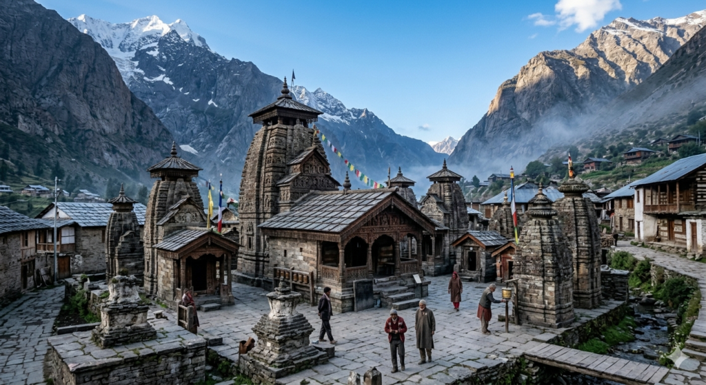 Offbeat places in Himachal Pradesh - Ancient stone structures within the historic Chaurasi Temple complex at Bharmour