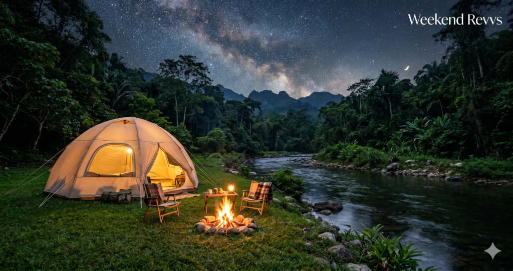 Affordable riverside camping and glamping options on weekend trips near delhi.